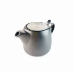 Keramikinis arbatinukas „Kubik“ (500 ml) Juodas, su metaliniu dangčiu