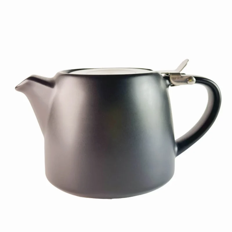 Keramikinis arbatinukas „Kubik“ (500 ml) Juodas, iš šono