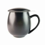 Keramikinis puodelis „Haiku“ su filtru (Juodas, 504 ml) šonas