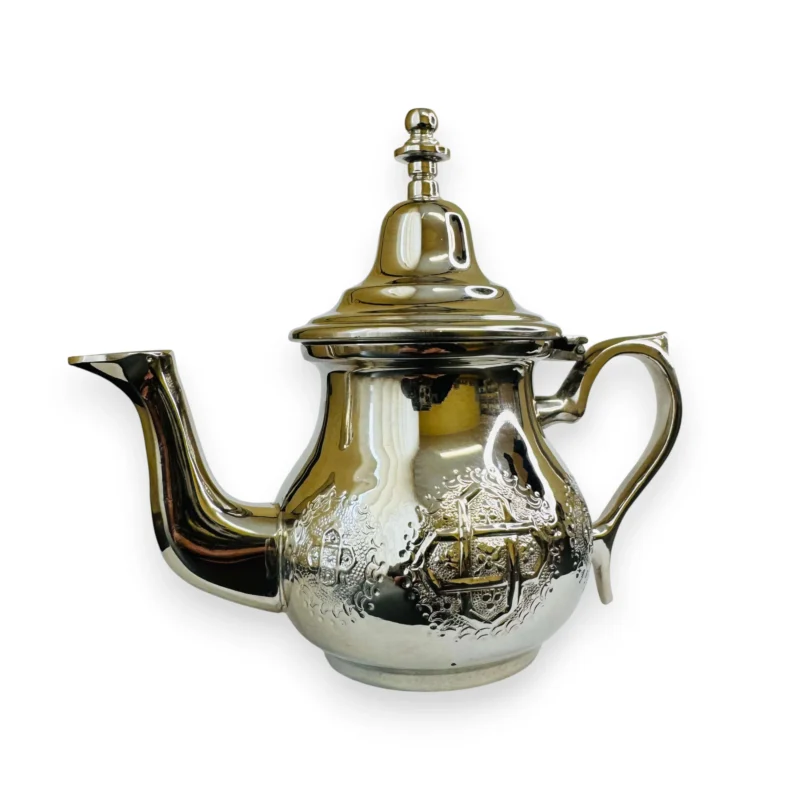 Sidabruotas rankų darbo arbatinukas (S dydis). uždarytas dangtis