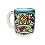 Puodukas iš Maroko mėlynas Autentiškas mėlynas keramikinis puodelis iš Maroko (Cilindras L) mėlynas