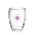 CRE-171-04 Dvigubo stiklo stiklinė su Gyvybės gėlės simboliu