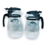 Stikliniai arbatinukas su mygtuku Gunfu: 750ml ir 900ml talpos palyginimas