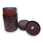 TS-70004-01-02 Atidarytas juodas indelis su sandariu vidiniu dangteliu arbatai