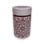 TS-70004-02-01 (1) Kreminis arbatos indelis su rudais mandala ornamentais