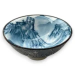 TS-B6021792-04 Porcelianinis arbatos puodelis su Didžiosios Kinų Sienos piešiniu baltame fone