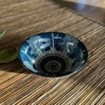 TS-B6121049-01 (1) Gongfu stiliaus arbatos puodelis ant bambukinio padėkliuko