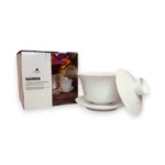 TS-B6021498-03 Gaivanis dovanų dėžutė ir baltas porcelianinis indas