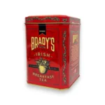 TT001-01 Juodoji arbata Brady's Irish Breakfast prabangioje raudonoje skardinėje