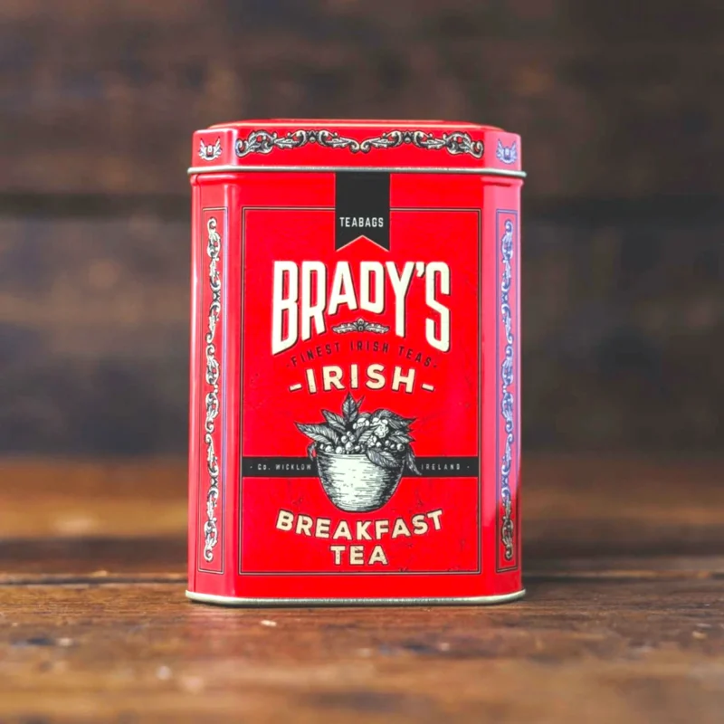 Stipri juodoji pusryčių arbata Brady's Irish Breakfast autentiškoje pakuotėje
