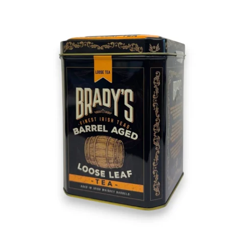 Juodoji viskio arbata Brady's Barrel Aged 100g prabangioje skardinėje