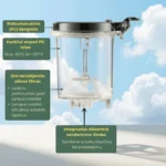 SK00135-03 Kamjove vidinės talpos schema: PC plastikas, 304 nerūdijančio plieno filtras ir silikono žiedas