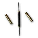 SK00138-01 Arbatos adata ir peilis 2-in-1 atsuktais juodmedžio dangteliais